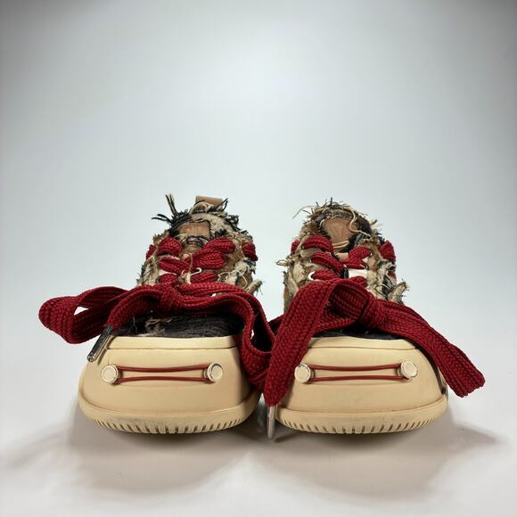 Smile Republic Red Brown Canvas Sneakers Casual Low Top Womens Size US 5.5 EU 36 - Picture 2 of 10